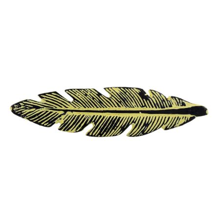 Yellow Feather Distressed Iron Handles